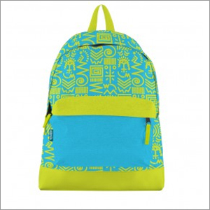 Aztec Print Canvas Bookbag Lime Blue Aztec Print Canvas Bookbag Lime Blue