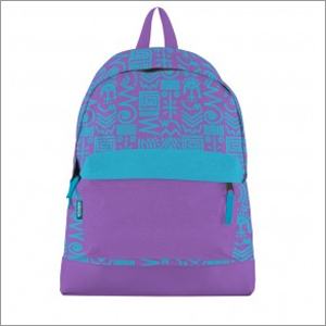 Aztec Print Canvas Bookbag Blue Purple
