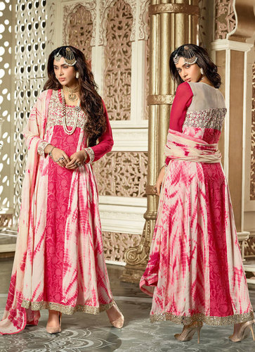Embroidered Work Anarkali Salwar Suit