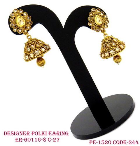 Polki Designer C Z Earring