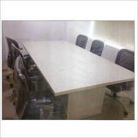 Conference Room Table - Wooden, 5ft Width X 3ft Height, Polished White Finish | Modern Board Design, Eye-catching Appearance, Rugged Durability