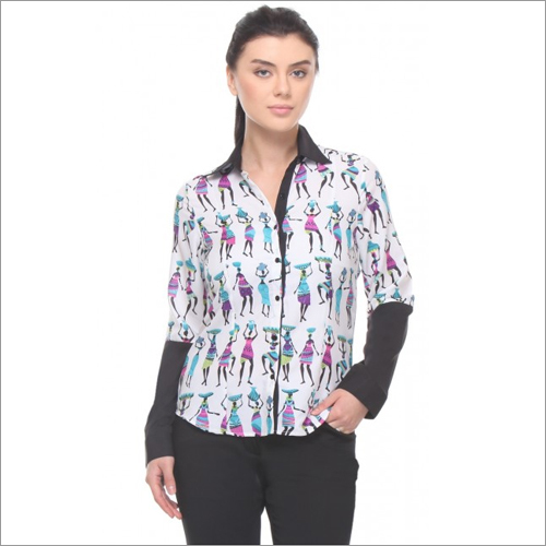 Myra - Lady print Full sleeves Relaxed Fit Shirt