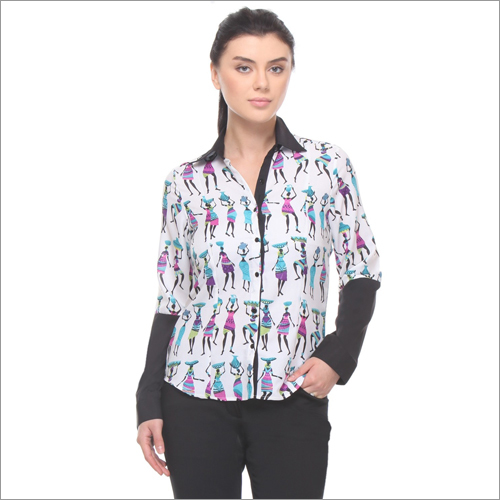 Myra - Lady print Full sleeves Relaxed Fit Shirt