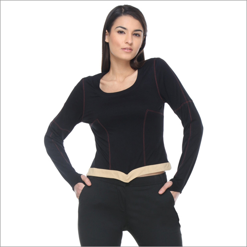 Daxon - Black Full sleeves Relaxed Fit Top
