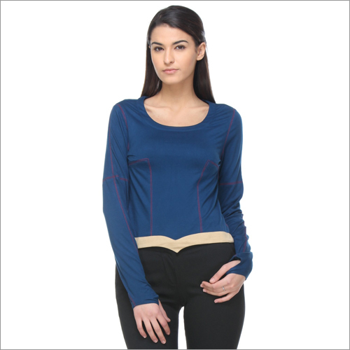 Daxon - Blue Full sleeves Relaxed Fit Top