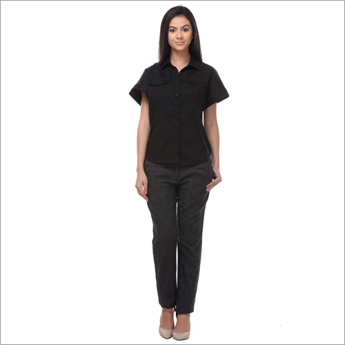 Sergio - Black Half sleeves Relaxed Fit Shirt