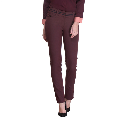 Fion - Wine Straight fit Trouser