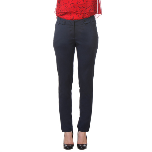 Aqua - Navy Blue Relaxed Fit Trouser - Polyester, S-XL, Ankle Length | Comfortable Fit, Stylish Look, Durable Fabric, Easy Care, Versatile Style