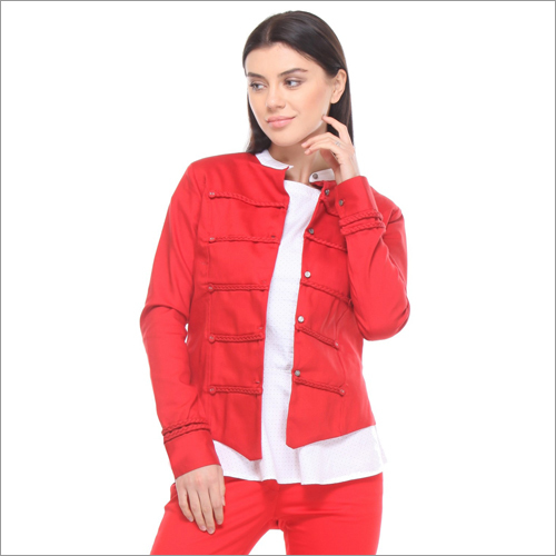 Joel - Red Full sleeves Fitted Jacket