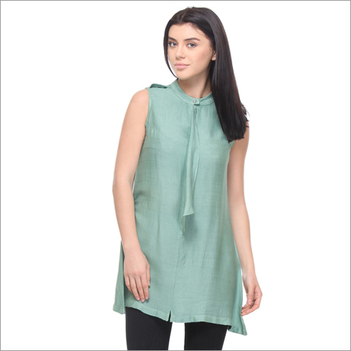 Darly - Rayon, Size S-XL, 28 Inch Green Sleeveless Relaxed Fit Dress | Comfortable Fabric, Stylish Look, Versatile Style
