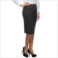 Clarice - Charcoal Pencil Fit Skirt