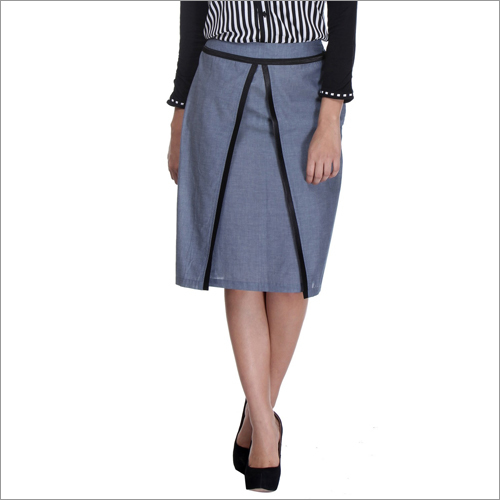 Imani - Blue Pencil Fit Skirt