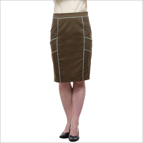 Destiny-Olive Pencil Fit Skirt