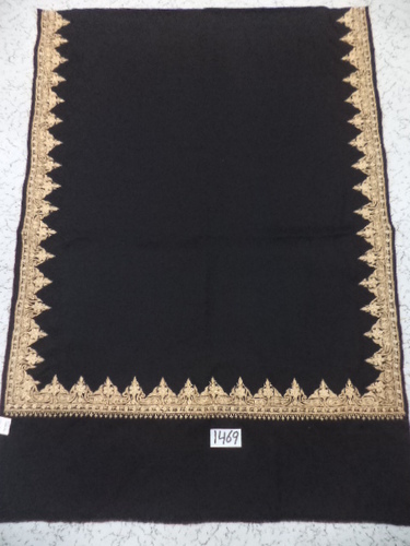Black Zari Border Stoles