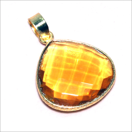 Heart Citrine Hydro 925 Sterling Sliver Pendant