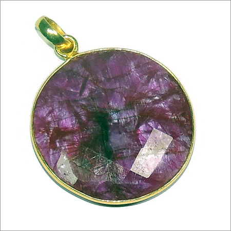 Dyed Ruby 925 Sterling Sliver Pendant