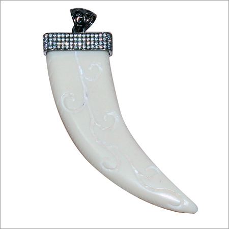 Bone with Cz 925 Sterling Sliver Pendant Jewelry