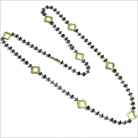 Labradorite 925 Sterling Silver Beaded Necklace