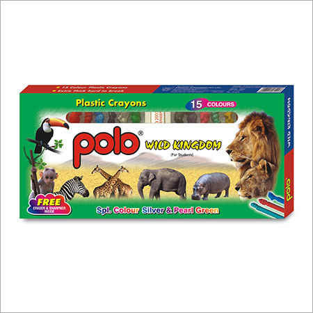 Wild Kingdom Plastic Crayins 15 Colour