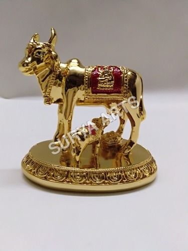 Gold Plated Cow Statue