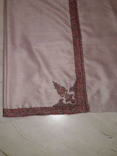 Woolen Shawl - Wool, 70x100 cm, Pink | Soft Texture, Warmth, Embroidered Finish