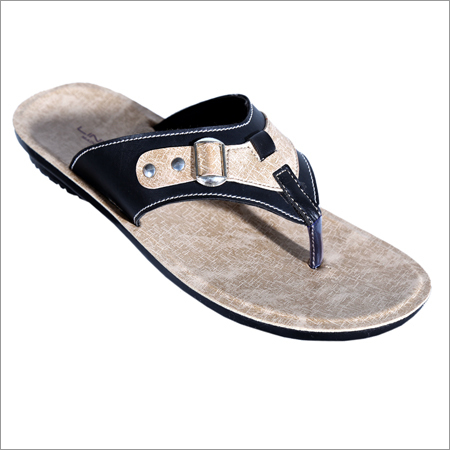 Mens Black PU Chappal