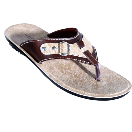 Mens Brown PU Chappal