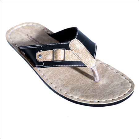 Black PU Chappal