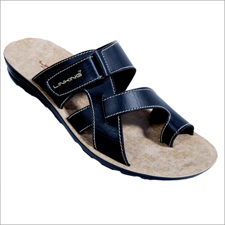 Mens Black PU Sandals