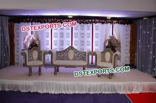 Beautiful Wedding Stage Candle Backdrop - Wood and Fabric, Silver, Variable Dimensions | Elegant Design, Durable Material, Easy Setup, Customizable