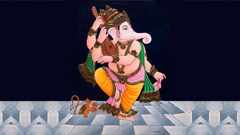 Tanjore Murals Ganesha Painting