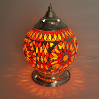 Red Mosaic Table Lamp