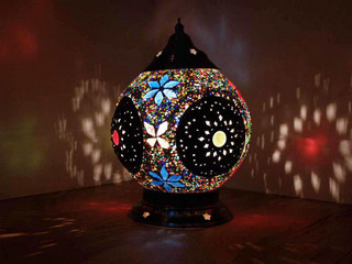 Black And Blue Traditional Table Lamp