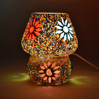 Multi Color Mosaic Table Lamp