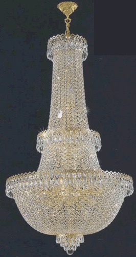 White Luxurious Macrame Crystal Chandelier Shade - Color: Golden