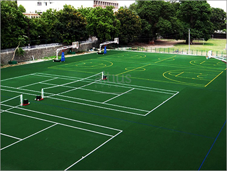Lawn Tennis Court Flooring - Polypropylene 20-50 mm Thickness Bright Green Color | Easy to Install Non-Slip Wear-Resistant Heat Insulation