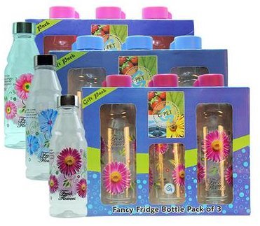 Fancy Fridge Bottle - Plastic, 25x7x7 cm, Multicolor | Leakproof, Durable, Eco-Friendly, Screw Cap