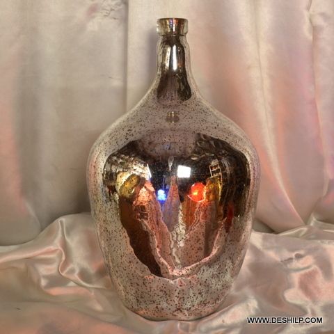 Silver Glass Antique Flower Vase