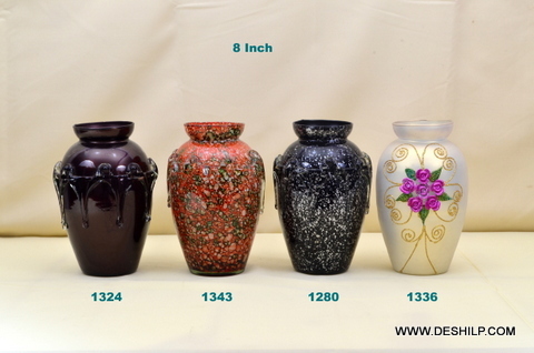 Multicolour Glass Flower Vases