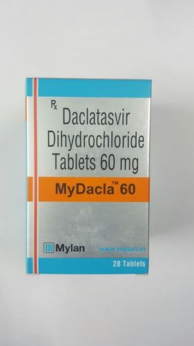 MyDacla 60 mg Tablets, Daclatasvir Dihydrochloride | Longer Shelf Life, High Purity, 28 Tablets Packaging