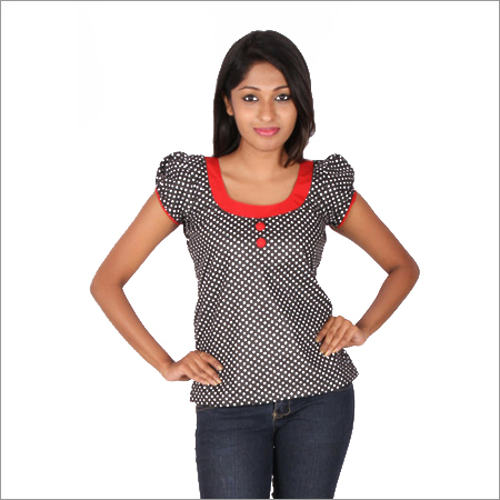 Polka Dot Cotton Top