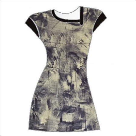 Customizable Denim Printed Kurta