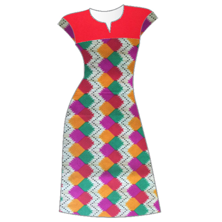Customizable Geometric Print Kurta