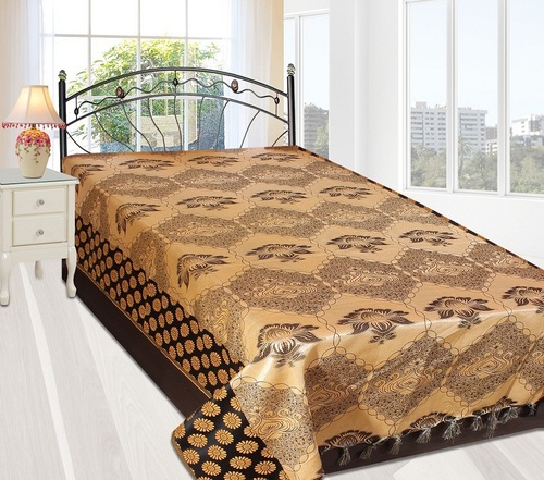 Single Silk Bedsheet - Silk 90x90 Inch Beige | Soft Skin-Friendly Colorfast Durable Includes 2 Pillowcases