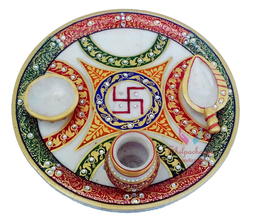 Marble Aarti Thali