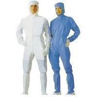 Autoclavable Cleanroom Coverall - Color: Blue & White