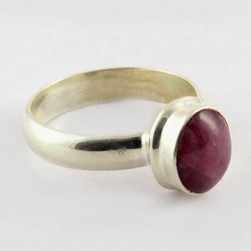 Excellent Swiss Star Ruby 925 Sterling Silver Ring