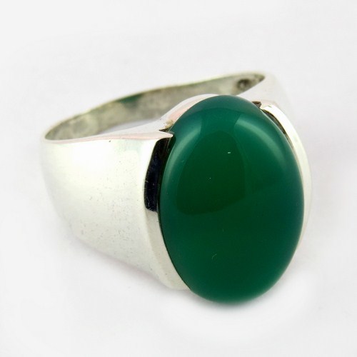 Fabulous Lilac Magic Green Onyx 925 Sterling Silver Ring