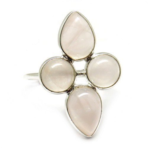 Fabulous Magic Rose Quartz 925 Sterling Silver Ring