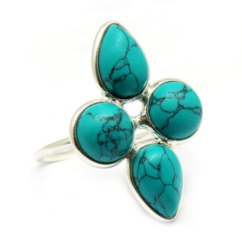 Fantastic Swiss Turquoise 925 Sterling Silver Ring